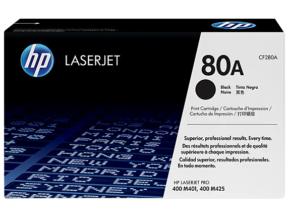 HP 80A Black Toner CF280A Original Genuine 400 M401